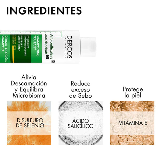 VICHY DERCOS SHAMPOO ANTICASPA SECA 200ML