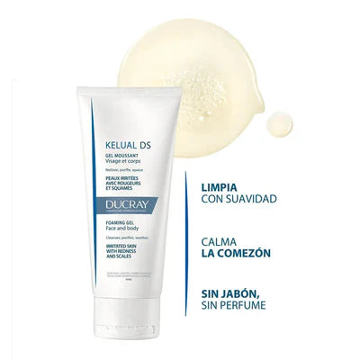 Ducray Kelual DS Gel Limpiador Cuidado para Caspa Severa Facial y Corporal 200 ml