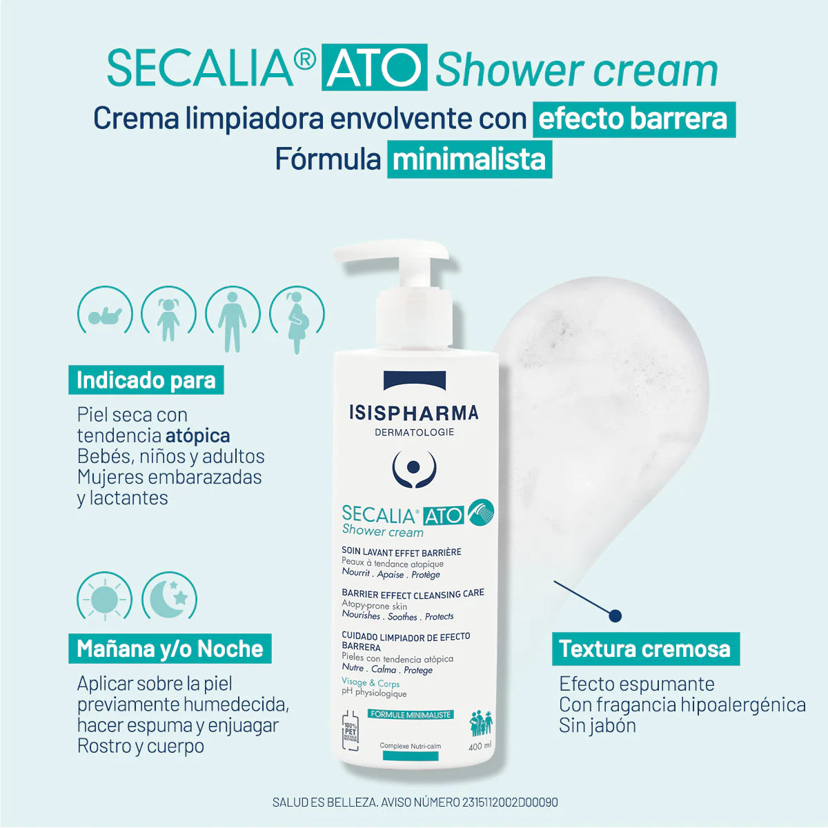 Isispharma Secalia Ato Shower Cream Piel Seca 200 ml