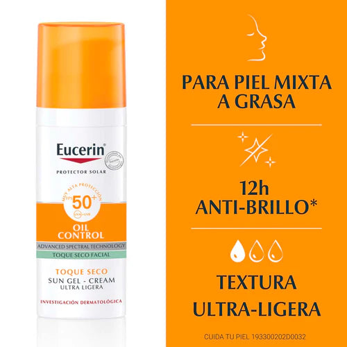 EUCERIN OIL CONTROL TOQUE SECO FPS50+ 50ML