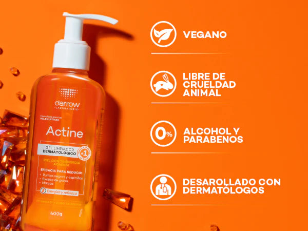 DARROW ACTINE GEL LIMPIADOR PIEL ACNEICA 400ML