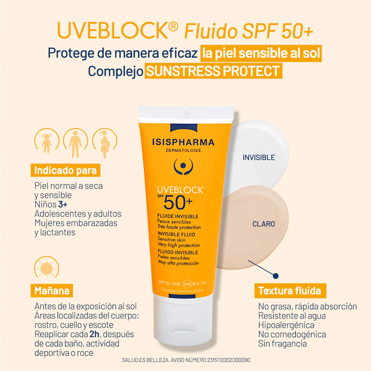 Isispharma Uveblock SPF50+ Fluido Invisible 40 ml