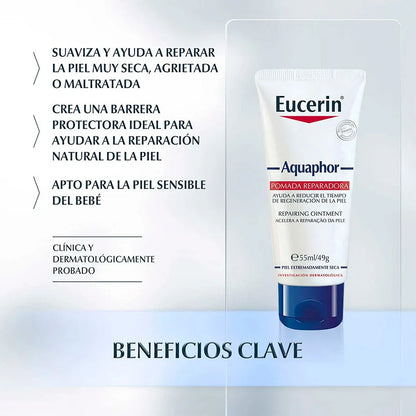 Eucerin Aquaphor Pomada Reparadora Tubo 49 ml