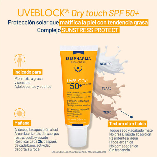 Isispharma Uveblock SPF 50+ Toque Seco 40ml