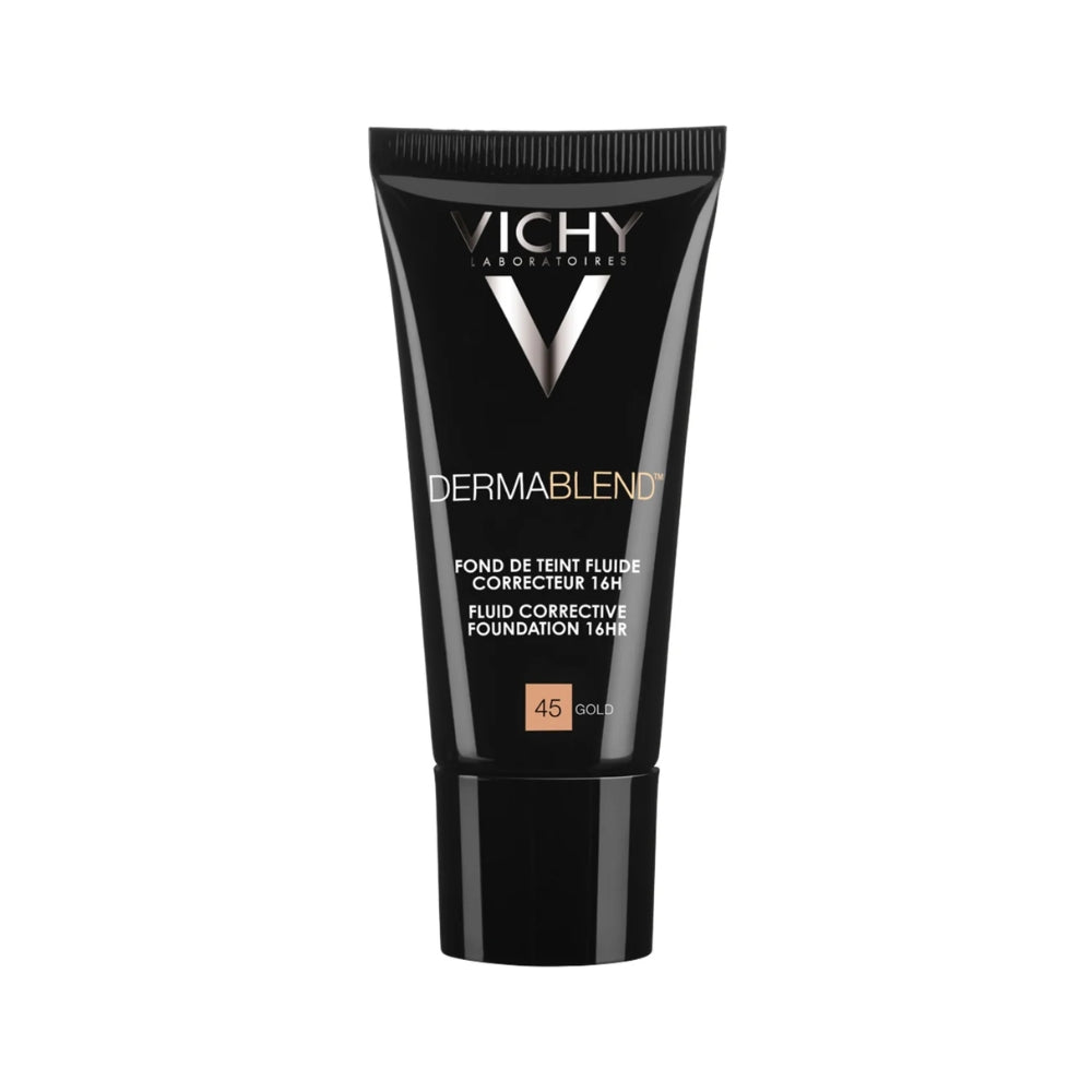 VICHY DERMABLEND MAQ LIQ 45 GOLD BASE CORRECTORA DE MAQUILLAJE 16H 30ML