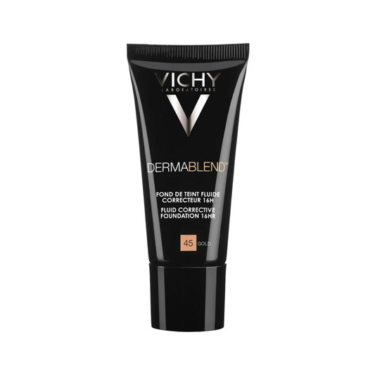 VICHY DERMABLEND MAQ LIQ 45 GOLD BASE CORRECTORA DE MAQUILLAJE 16H 30ML