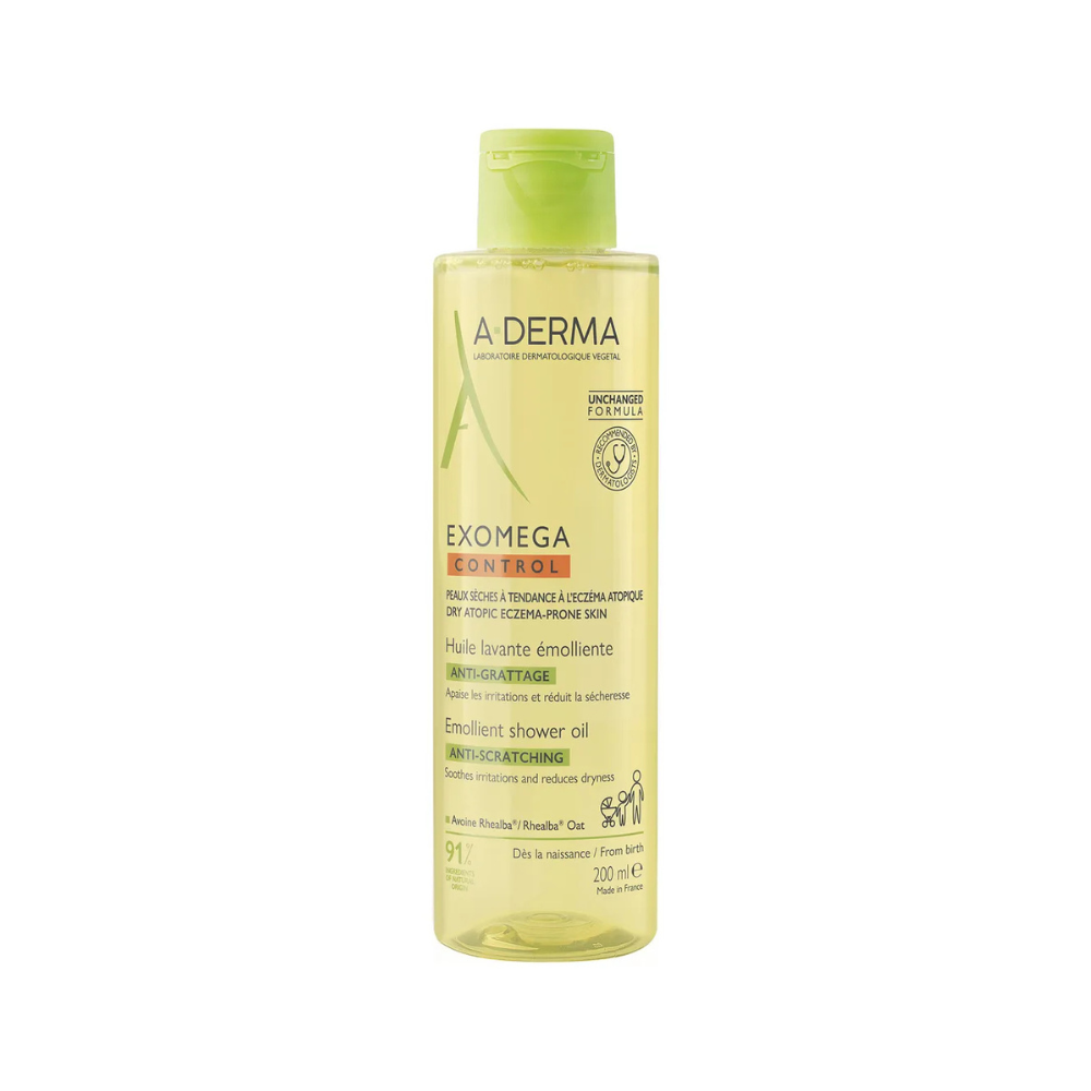 A-Derma Exomega Control Aceite de Ducha Facial y Corporal 200 ml